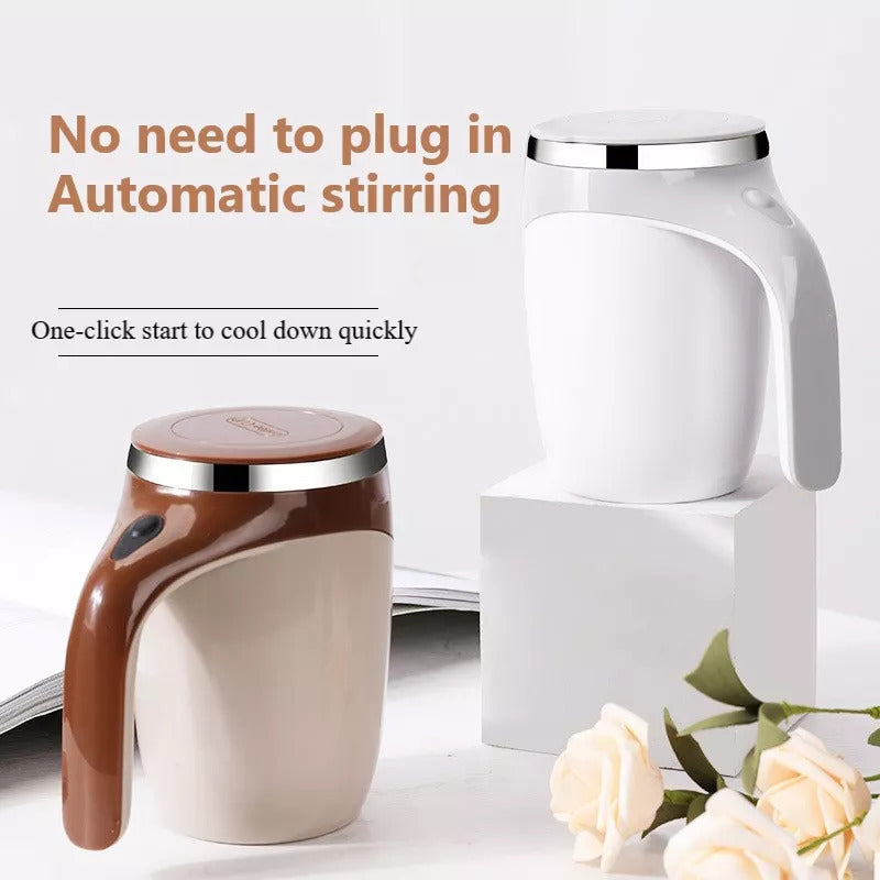 Rechargeable Automatic Stirring Coffee Cup – Magnetic Self-Stirring Mug for Milkshake, Water & Drinks