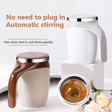 Rechargeable Automatic Stirring Coffee Cup – Magnetic Self-Stirring Mug for Milkshake, Water & Drinks